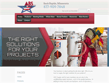Tablet Screenshot of abrasiveblastsupply.com